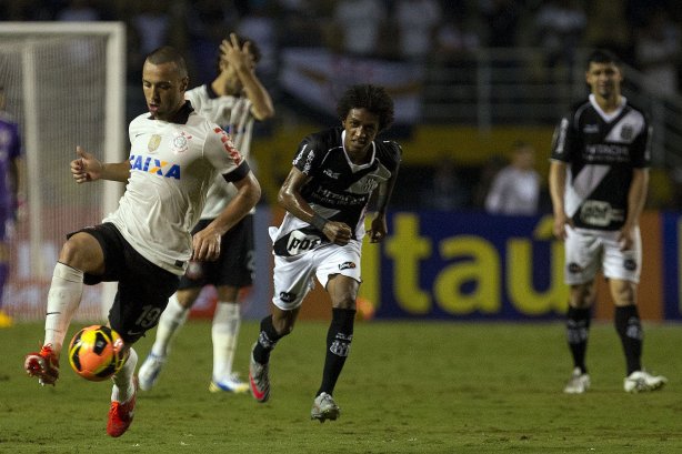 Durante a partida entre Corinthians x Ponte Preta/Campinas, realizada esta noite no estádio do Pacaembu, 3ª rodada do Campeonato Brasileiro de 2013