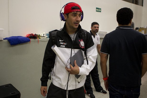 Nos vestiários antes da partida entre Corinthians x Ponte Preta/Campinas, realizada esta noite no estádio do Pacaembu, 3ª rodada do Campeonato Brasileiro de 2013