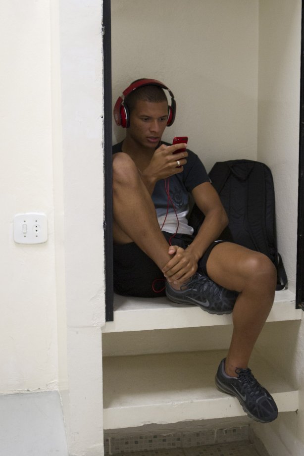 Nos vestiários antes da partida entre Corinthians x Atlético-MG, realizada esta tarde no estádio do Pacaembu, jogo válido pela 7ª rodada do Campeonato Brasileiro 2013