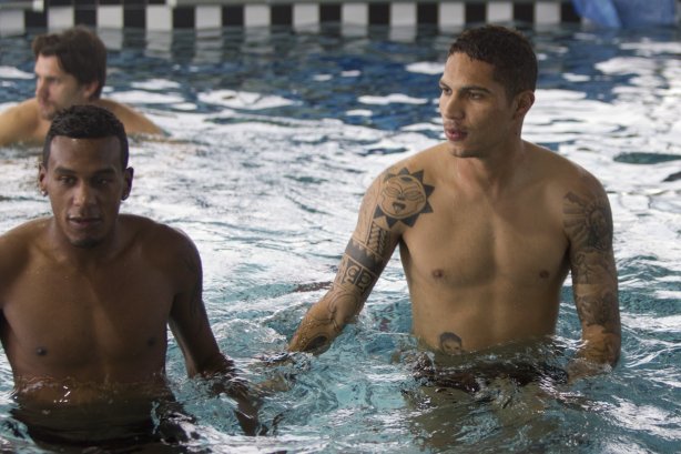 Durante o treino desta tarde no CT Joaquim Grava, no Parque Ecológico do Tiete. O próximo jogo da equipe será quarta-feira, dia 17/07, no estádio do Pacaembu, contra o São Paulo, jogo da volta válido pela Recopa 2013