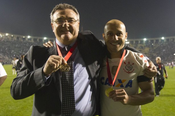 Durante a partida entre Corinthians x São Paulo, realizada esta noite no estádio do Pacaembu, jogo da volta, decisão da Recopa 2013