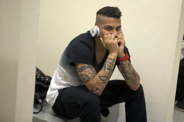 Nos vestiários antes da partida entre Corinthians x Luverdense Esporte Clube/MT, realizada esta noite no estádio do Pacaembu, válida pelas oitavas de final, jogo da volta da Copa do Brasil 2013