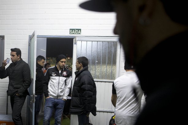 Nos vestiários antes da partida entre Internacional/RS x Corinthians, realizada esta noite no estádio do Vale, em Novo Hamburgo/RS, válida pela 18ª rodada do Campeonato Brasileiro de 2013