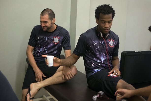 Nos vestiários antes da partida entre Corinthians x Nautico/PE, realizada esta tarde no estádio do Pacaembu, válida pela 19ª rodada do Campeonato Brasileiro de 2013