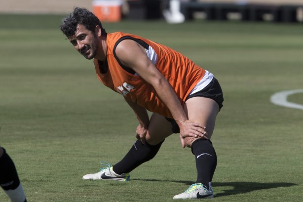 Durante o treino desta tarde no CT Joaquim Grava, no Parque Ecológico do Tiete. O próximo jogo da equipe será domingo, dia 17/11, contra o Vasco/RJ, no estádio do Pacaembu, válido pela 35ª rodada do Campeonato Brasileiro de 2013