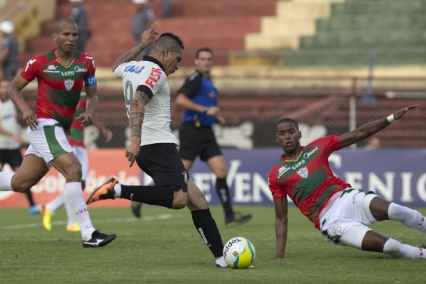 Durante a partida entre Portuguesa x Corinthians, realizada esta tarde no estádio do Caninde, válida pela 1ª rodada do Campeonato Paulista de 2014