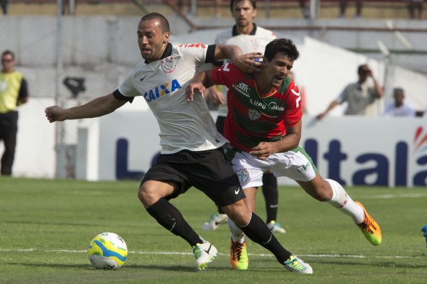 Durante a partida entre Portuguesa x Corinthians, realizada esta tarde no estádio do Caninde, válida pela 1ª rodada do Campeonato Paulista de 2014