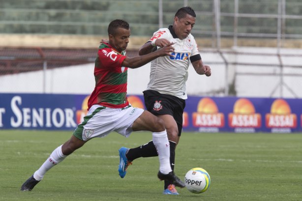Durante a partida entre Portuguesa x Corinthians, realizada esta tarde no estádio do Caninde, válida pela 1ª rodada do Campeonato Paulista de 2014