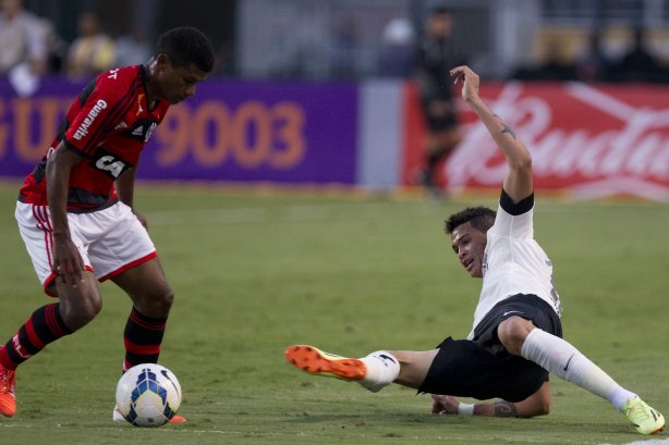 Durante a partida entre Corinthians x Flamengo, realizada esta tarde no estádio do Pacaembu, válida pela 2ª rodada do Campeonato Brasileiro de 2014