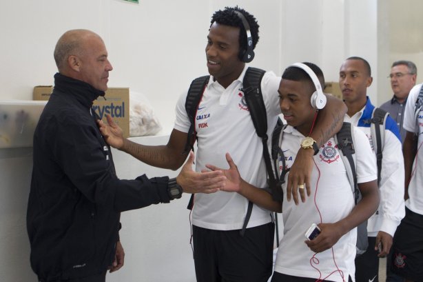 Nos vestiários antes da partida entre Corinthians x Flamengo, realizada esta tarde no estádio do Pacaembu, válida pela 2ª rodada do Campeonato Brasileiro de 2014