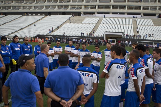 Durante o treino desta tarde na Arena Corinthians, zona leste de São Paulo. O próximo jogo da equipe será domingo, dia 18/05 contra o Figueirense/SC, válido pela 5ª rodada do Campeonato Brasileiro de 2014