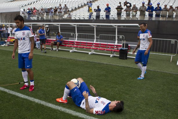 Durante o treino desta tarde na Arena Corinthians, zona leste de São Paulo. O próximo jogo da equipe será domingo, dia 18/05 contra o Figueirense/SC, válido pela 5ª rodada do Campeonato Brasileiro de 2014