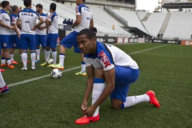 Durante o treino desta tarde na Arena Corinthians, zona leste de São Paulo. O próximo jogo da equipe será domingo, dia 18/05 contra o Figueirense/SC, válido pela 5ª rodada do Campeonato Brasileiro de 2014