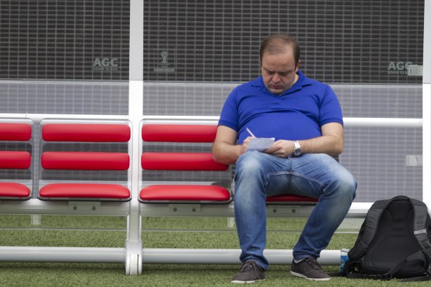 Durante o treino desta manhã na Arena Corinthians, zona leste de São Paulo. O próximo jogo da equipe será amanhã, domingo, dia 18/05 contra o Figueirense/SC, válido pela 5ª rodada do Campeonato Brasileiro de 2014