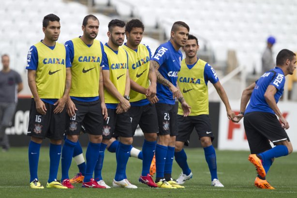 Durante o treino desta manhã na Arena Corinthians, zona leste de São Paulo. O próximo jogo da equipe será amanhã, domingo, dia 18/05 contra o Figueirense/SC, válido pela 5ª rodada do Campeonato Brasileiro de 2014