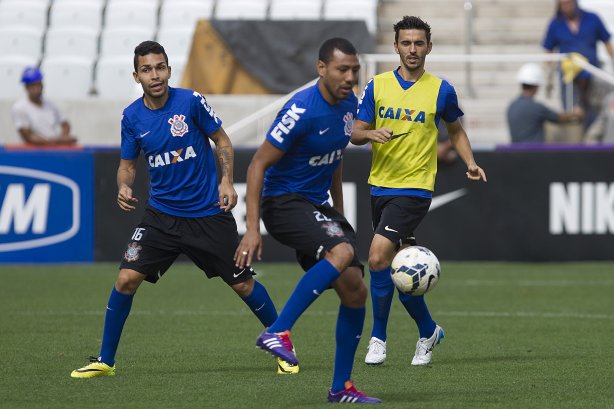 Durante o treino desta manhã na Arena Corinthians, zona leste de São Paulo. O próximo jogo da equipe será amanhã, domingo, dia 18/05 contra o Figueirense/SC, válido pela 5ª rodada do Campeonato Brasileiro de 2014