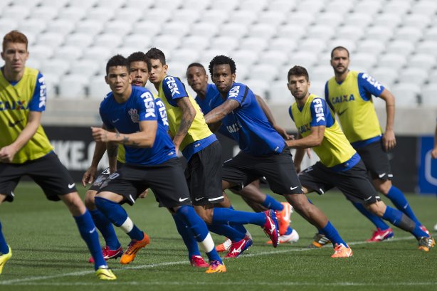 Durante o treino desta manhã na Arena Corinthians, zona leste de São Paulo. O próximo jogo da equipe será amanhã, domingo, dia 18/05 contra o Figueirense/SC, válido pela 5ª rodada do Campeonato Brasileiro de 2014