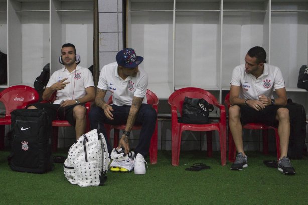 Nos vestiários antes da partida entre Sport/Recife x Corinthians, realizada esta tarde na Ilha do Retiro, válida pela 7ª rodada do Campeonato Brasileiro de 2014