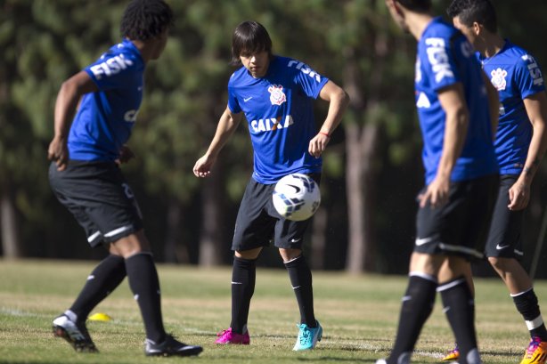 Durante o treino desta manhã no Hotel Fazenda das Amoreiras, na cidade de Extrema/MG. O time faz uma intertemporada preparando-se para o próximo jogo dia 17/07 contra o Internacional/RS, na Arena Corinthians, válido pela 10ª rodada do Campeonato Brasileiro de 2014
