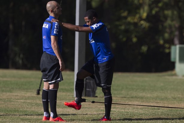 Durante o treino desta manhã no Hotel Fazenda das Amoreiras, na cidade de Extrema/MG. O time faz uma intertemporada preparando-se para o próximo jogo dia 17/07 contra o Internacional/RS, na Arena Corinthians, válido pela 10ª rodada do Campeonato Brasileiro de 2014