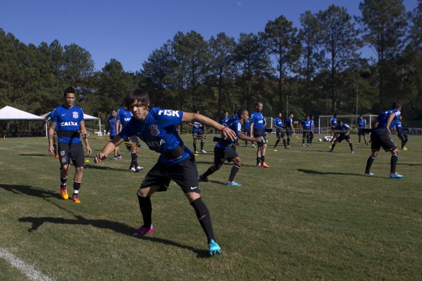 Durante o treino desta manhã no Hotel Fazenda das Amoreiras, na cidade de Extrema/MG. O time faz uma intertemporada preparando-se para o próximo jogo dia 17/07 contra o Internacional/RS, na Arena Corinthians, válido pela 10ª rodada do Campeonato Brasileiro de 2014