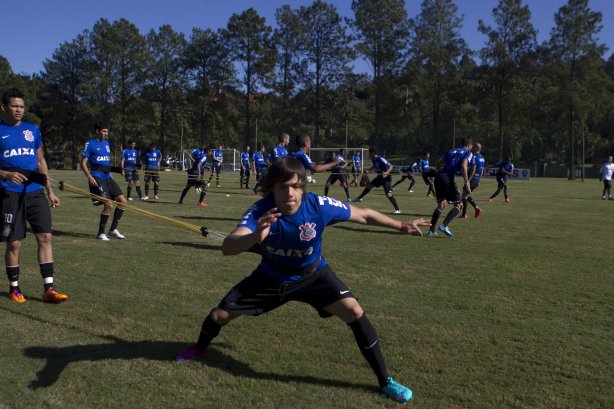 Durante o treino desta manhã no Hotel Fazenda das Amoreiras, na cidade de Extrema/MG. O time faz uma intertemporada preparando-se para o próximo jogo dia 17/07 contra o Internacional/RS, na Arena Corinthians, válido pela 10ª rodada do Campeonato Brasileiro de 2014