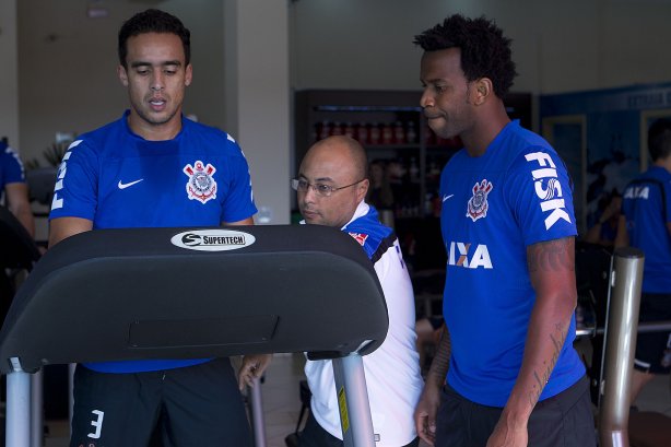 Durante o treino desta manhã em um academia na cidade de Extrema/MG. O time faz uma intertemporada preparando-se para o próximo jogo dia 17/07 contra o Internacional/RS, na Arena Corinthians, válido pela 10ª rodada do Campeonato Brasileiro de 2014