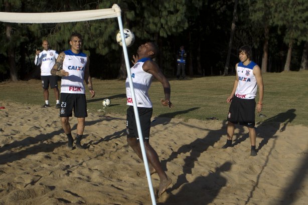 Durante o treino desta tarde no Hotel Fazenda das Amoreiras na cidade de Extrema/MG. O time faz uma intertemporada preparando-se para o próximo jogo dia 17/07 contra o Internacional/RS, na Arena Corinthians, válido pela 10ª rodada do Campeonato Brasileiro de 2014