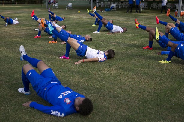 Durante o treino esta tarde no Hotel Fazenda das Amoreiras na cidade de Extrema/MG. O time faz uma intertemporada preparando-se para o próximo jogo dia 17/07 contra o Internacional/RS, na Arena Corinthians, válido pela 10ª rodada do Campeonato Brasileiro de 2014