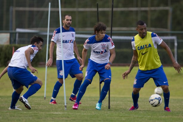 Durante o treino esta tarde no Hotel Fazenda das Amoreiras na cidade de Extrema/MG. O time faz uma intertemporada preparando-se para o próximo jogo dia 17/07 contra o Internacional/RS, na Arena Corinthians, válido pela 10ª rodada do Campeonato Brasileiro de 2014