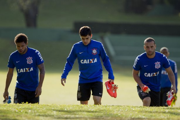 Durante o treino desta tarde no Hotel Fazenda das Amorerias, na cidade de Extrema/MG. O time faz uma intertemporada preparando-se para o próximo jogo dia 17/07 contra o Internacional/RS, na Arena Corinthians, válido pela 10ª rodada do Campeonato Brasileiro de 2014