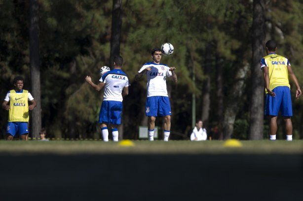 Durante o treino desta manhã no Hotel Fazenda das Amorerias, na cidade de Extrema/MG. O time faz uma intertemporada preparando-se para o próximo jogo dia 17/07 contra o Internacional/RS, na Arena Corinthians, válido pela 10ª rodada do Campeonato Brasileiro de 2014