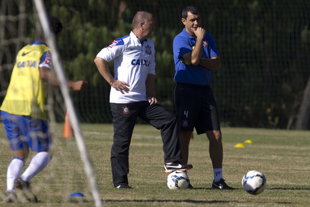 Durante o treino desta manhã no Hotel Fazenda das Amorerias, na cidade de Extrema/MG. O time faz uma intertemporada preparando-se para o próximo jogo dia 17/07 contra o Internacional/RS, na Arena Corinthians, válido pela 10ª rodada do Campeonato Brasileiro de 2014