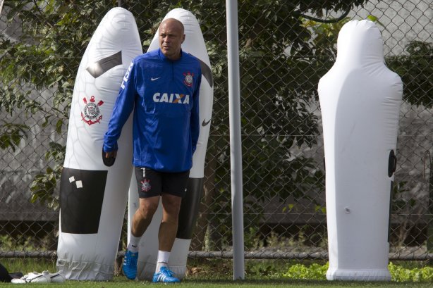Durante o treino esta manhã no CT Joaquim Grava, Parque Ecológico do Tiete, zona leste de São Paulo. O próximo jogo da equipe será dia 17/07, contra o Internacional/RS, na Arena Corinthians, válido pela 10ª rodada do Campeonato Brasileiro de 2014