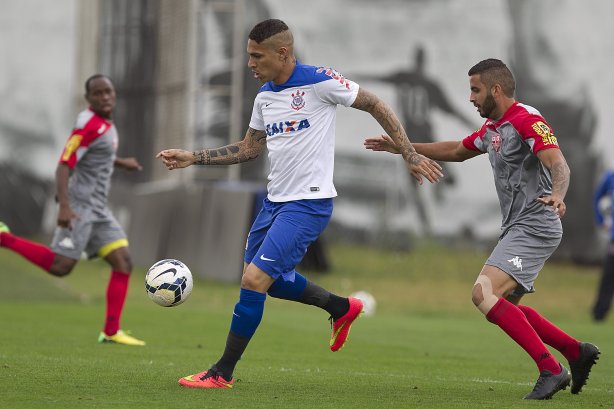 Durante o jogo-treino contra o Audax esta manhã no CT Joaquim Grava, Parque Ecológico do Tiete, zona leste de São Paulo. O próximo jogo da equipe será dia 17/07, contra o Internacional/RS, na Arena Corinthians, válido pela 10ª rodada do Campeonato Brasileiro de 2014