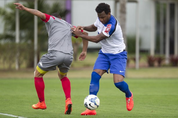 Durante o jogo-treino contra o Audax esta manhã no CT Joaquim Grava, Parque Ecológico do Tiete, zona leste de São Paulo. O próximo jogo da equipe será dia 17/07, contra o Internacional/RS, na Arena Corinthians, válido pela 10ª rodada do Campeonato Brasileiro de 2014