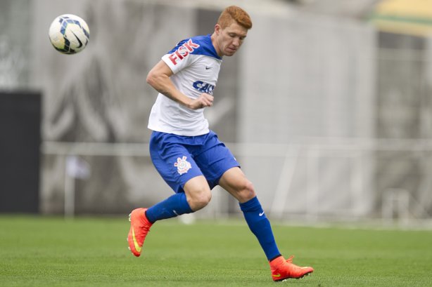 Durante o jogo-treino contra o Audax esta manhã no CT Joaquim Grava, Parque Ecológico do Tiete, zona leste de São Paulo. O próximo jogo da equipe será dia 17/07, contra o Internacional/RS, na Arena Corinthians, válido pela 10ª rodada do Campeonato Brasileiro de 2014