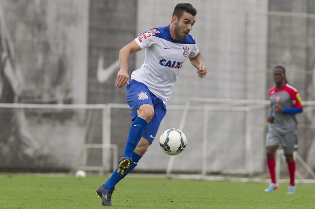 Durante o jogo-treino contra o Audax esta manhã no CT Joaquim Grava, Parque Ecológico do Tiete, zona leste de São Paulo. O próximo jogo da equipe será dia 17/07, contra o Internacional/RS, na Arena Corinthians, válido pela 10ª rodada do Campeonato Brasileiro de 2014