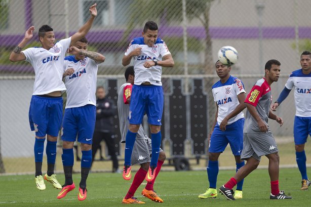 Durante o jogo-treino contra o Audax esta manhã no CT Joaquim Grava, Parque Ecológico do Tiete, zona leste de São Paulo. O próximo jogo da equipe será dia 17/07, contra o Internacional/RS, na Arena Corinthians, válido pela 10ª rodada do Campeonato Brasileiro de 2014