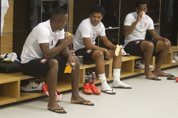 Nos vestiários antes do jogo entre Corinthians x Internacional/RS, realizada esta noite na Arena Corinthians, válida pela 10ª rodada do Campeonato Brasileiro de 2014