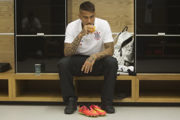 Nos vestiários antes do jogo entre Corinthians x Internacional/RS, realizada esta noite na Arena Corinthians, válida pela 10ª rodada do Campeonato Brasileiro de 2014