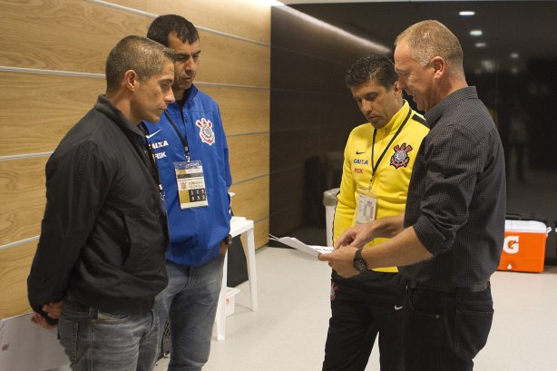 Nos vestiários antes do jogo entre Corinthians x Internacional/RS, realizada esta noite na Arena Corinthians, válida pela 10ª rodada do Campeonato Brasileiro de 2014