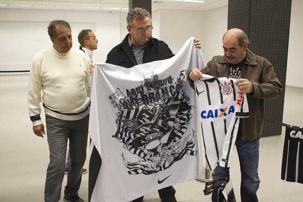 Nos vestiários antes do jogo entre Corinthians x Palmeiras, realizado esta tarde na Arena Corinthians, válido pela 12ª rodada do Campeonato Brasileiro de 2014