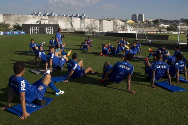 Durante o treino desta tarde no CT Joaquim Grava, Parque Ecológico do Tiete, zona leste de São Paulo. O próximo jogo da equipe será domingo, dia 03/08, contra o Coritiba, no estádio Couto Pereira, jogo válido pela 13ª rodada do Campeonato Brasileiro de 2014