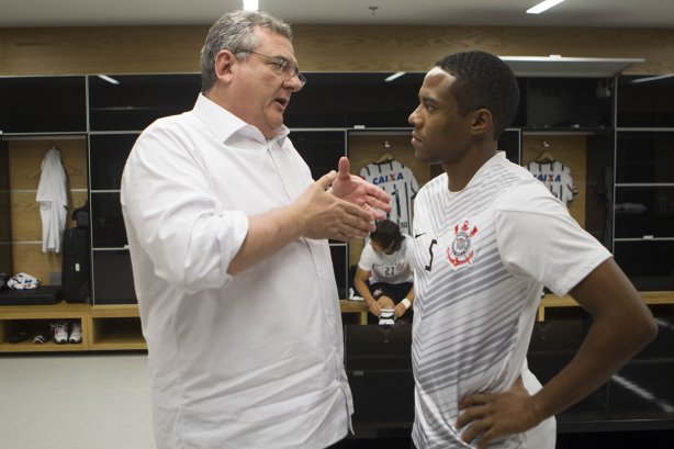 Nos vestiários antes do jogo entre Corinthians x Atlético-MG, realizado esta noite na Arena Corinthians, válido pela 20ª rodada do Campeonato Brasileiro de 2014