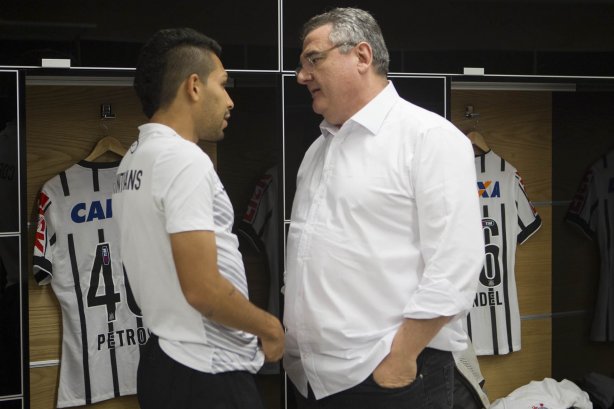 Nos vestiários antes do jogo entre Corinthians x Atlético-MG, realizado esta noite na Arena Corinthians, válido pela 20ª rodada do Campeonato Brasileiro de 2014
