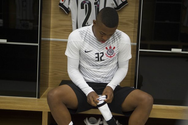 Nos vestiários antes do jogo entre Corinthians x Atlético-MG, realizado esta noite na Arena Corinthians, válido pela 20ª rodada do Campeonato Brasileiro de 2014