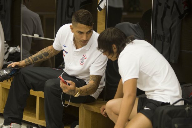 Nos vestiários antes do jogo entre Corinthians x Atlético-MG, realizado esta noite na Arena Corinthians, válido pela 20ª rodada do Campeonato Brasileiro de 2014