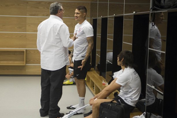 Nos vestiários antes do jogo entre Corinthians x Atlético-MG, realizado esta noite na Arena Corinthians, válido pela 20ª rodada do Campeonato Brasileiro de 2014
