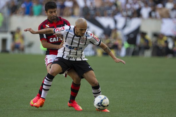 Durante o jogo entre Flamengo x Corinthians, realizado esta tarde no estádio do Maracanã, válido pela 21ª rodada do Campeonato Brasileiro de 2014